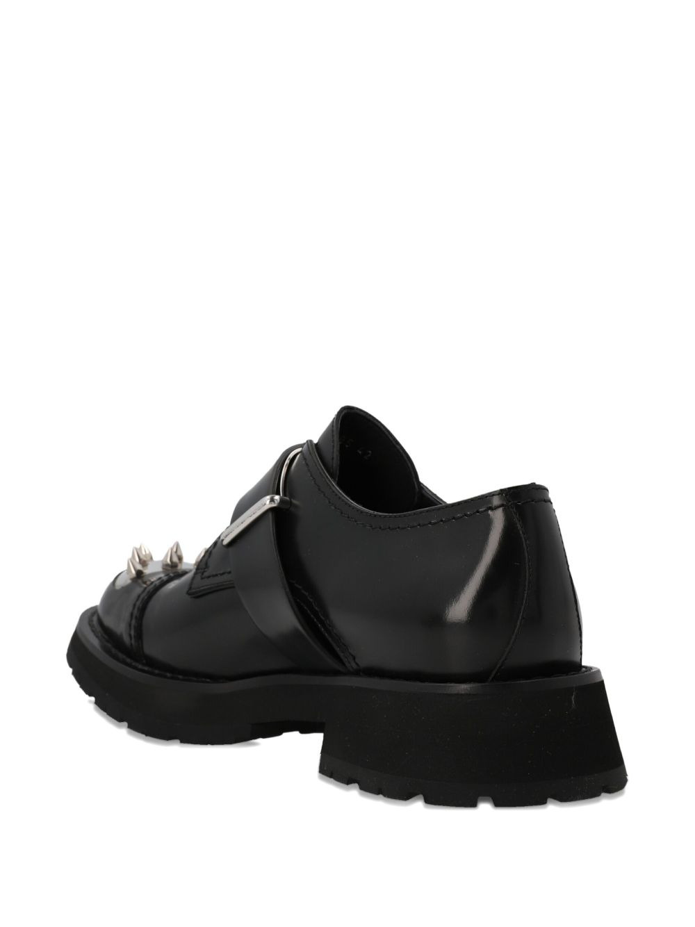 studded strap derby loafers - 3
