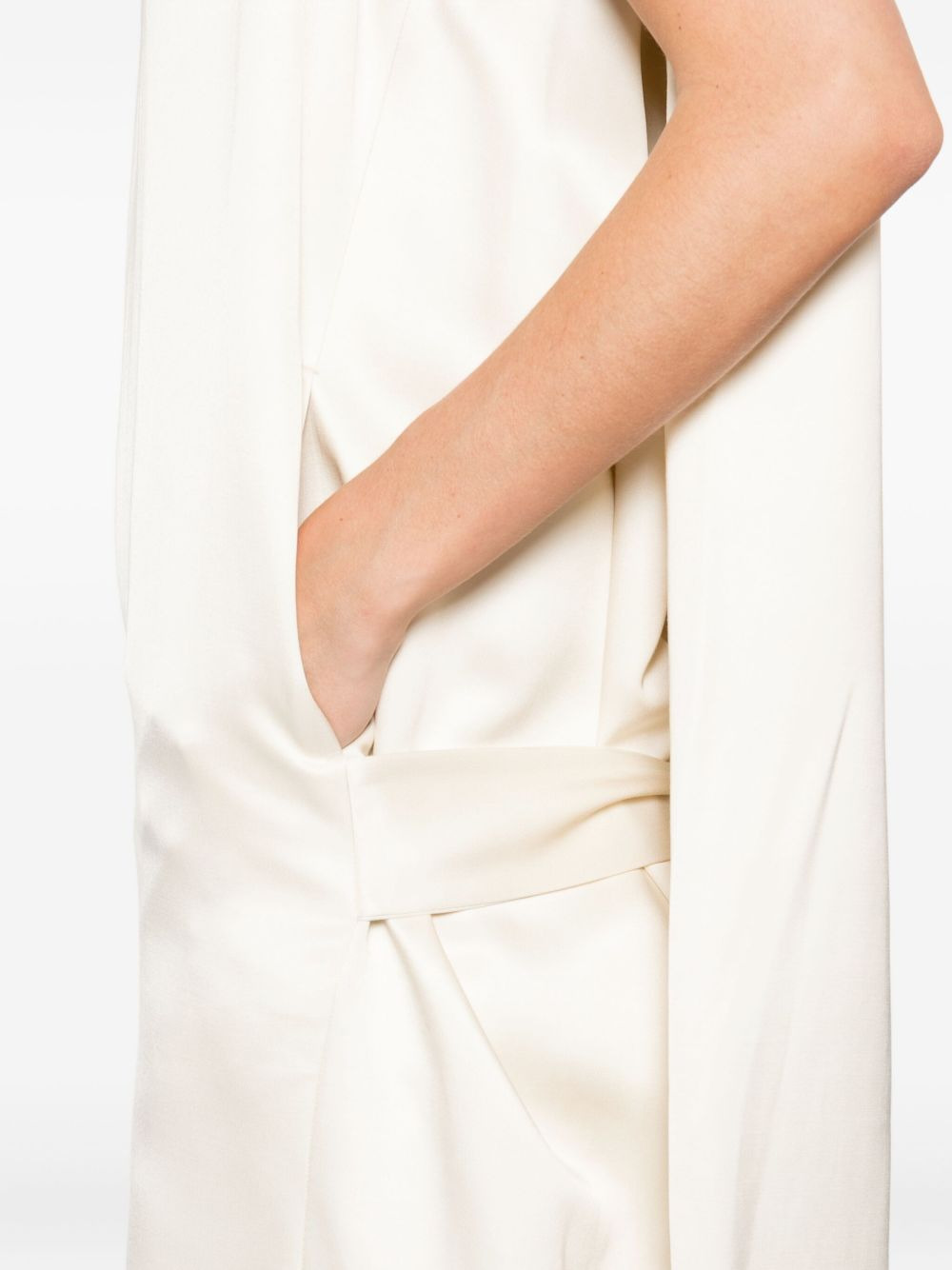 raw-edge silk dress - 5