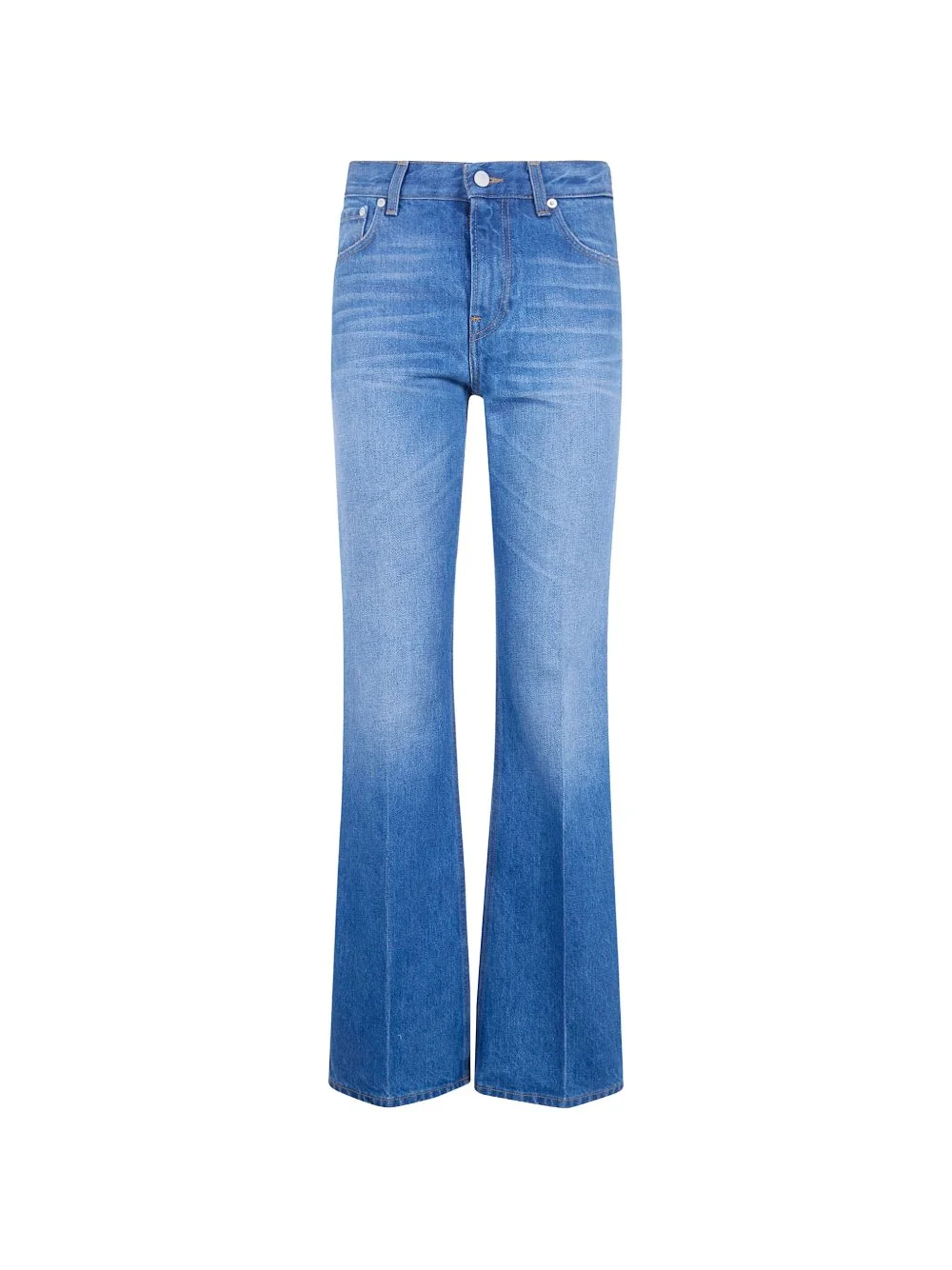 logo-patch flared jeans - 1