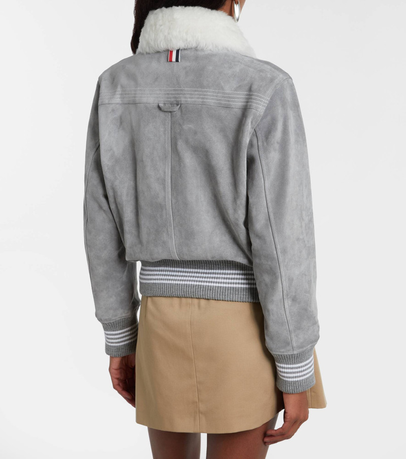 Shearling-trimmed suede jacket 7