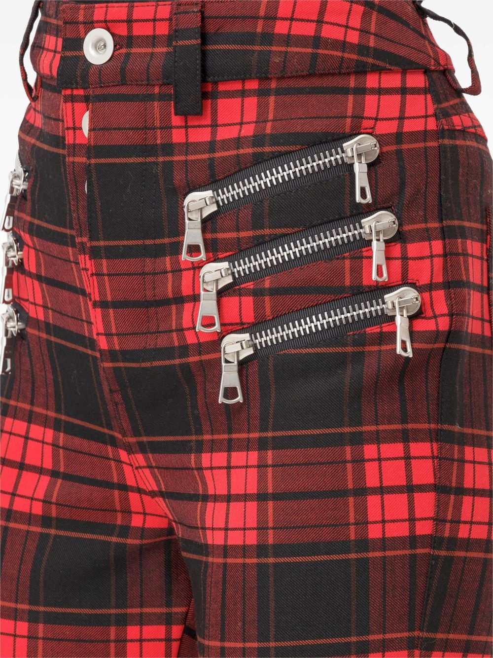 checked skinny trousers - 4