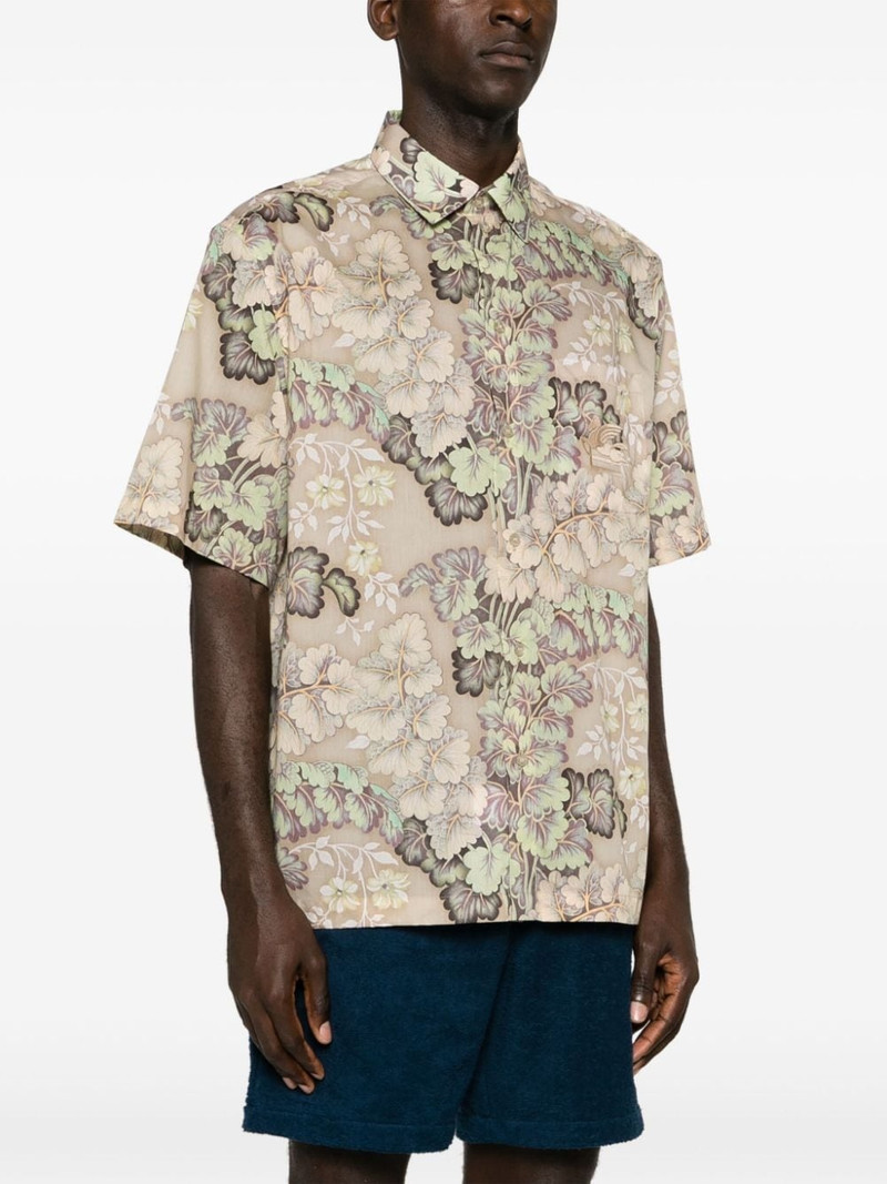 Pegaso-embroidered floral-motif shirt 3