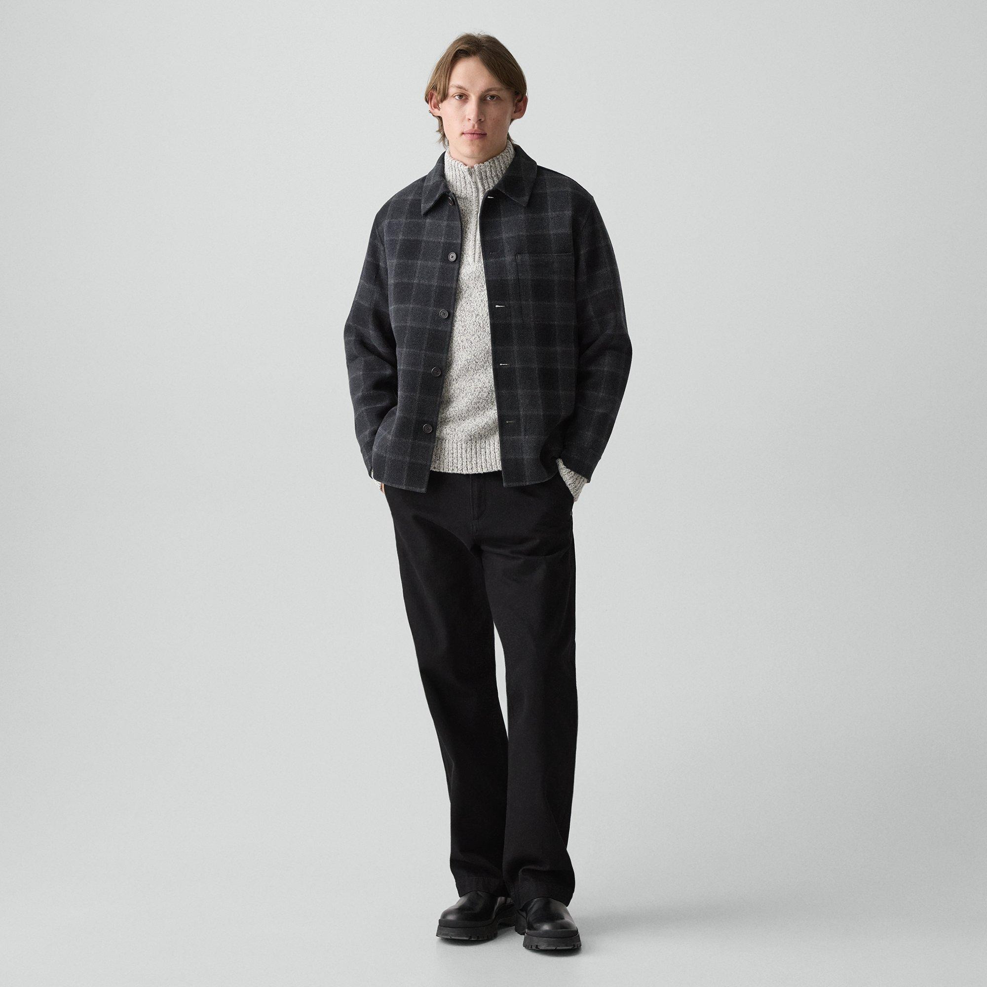 Overshirt in Checked Double-Face Wool-Cashmere - 6