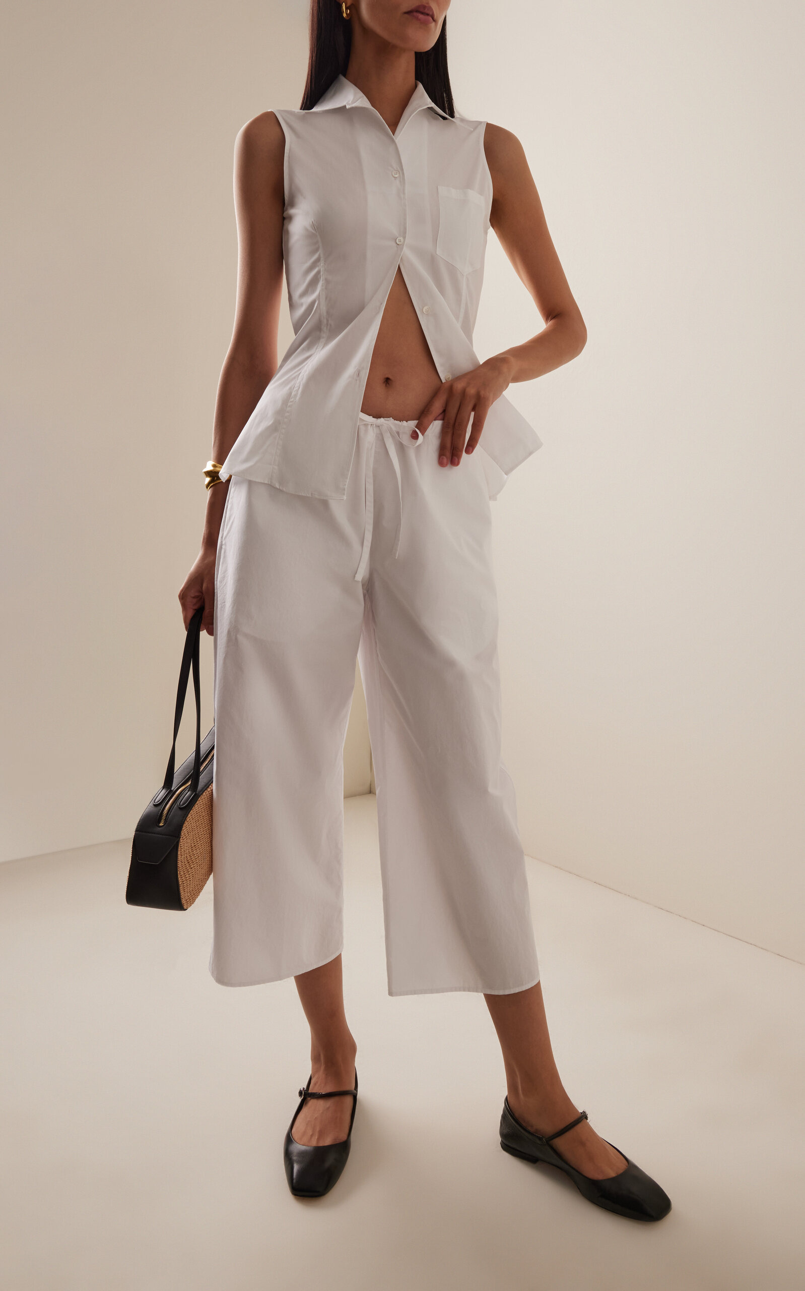Josephine Cotton Trousers white - 2