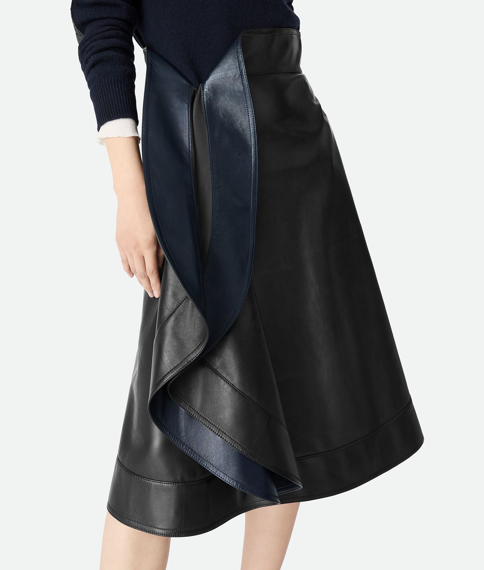 Leather A-Line Skirt - 4