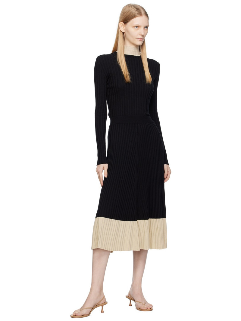BEVZA Black Colorblocked Turtleneck outlook