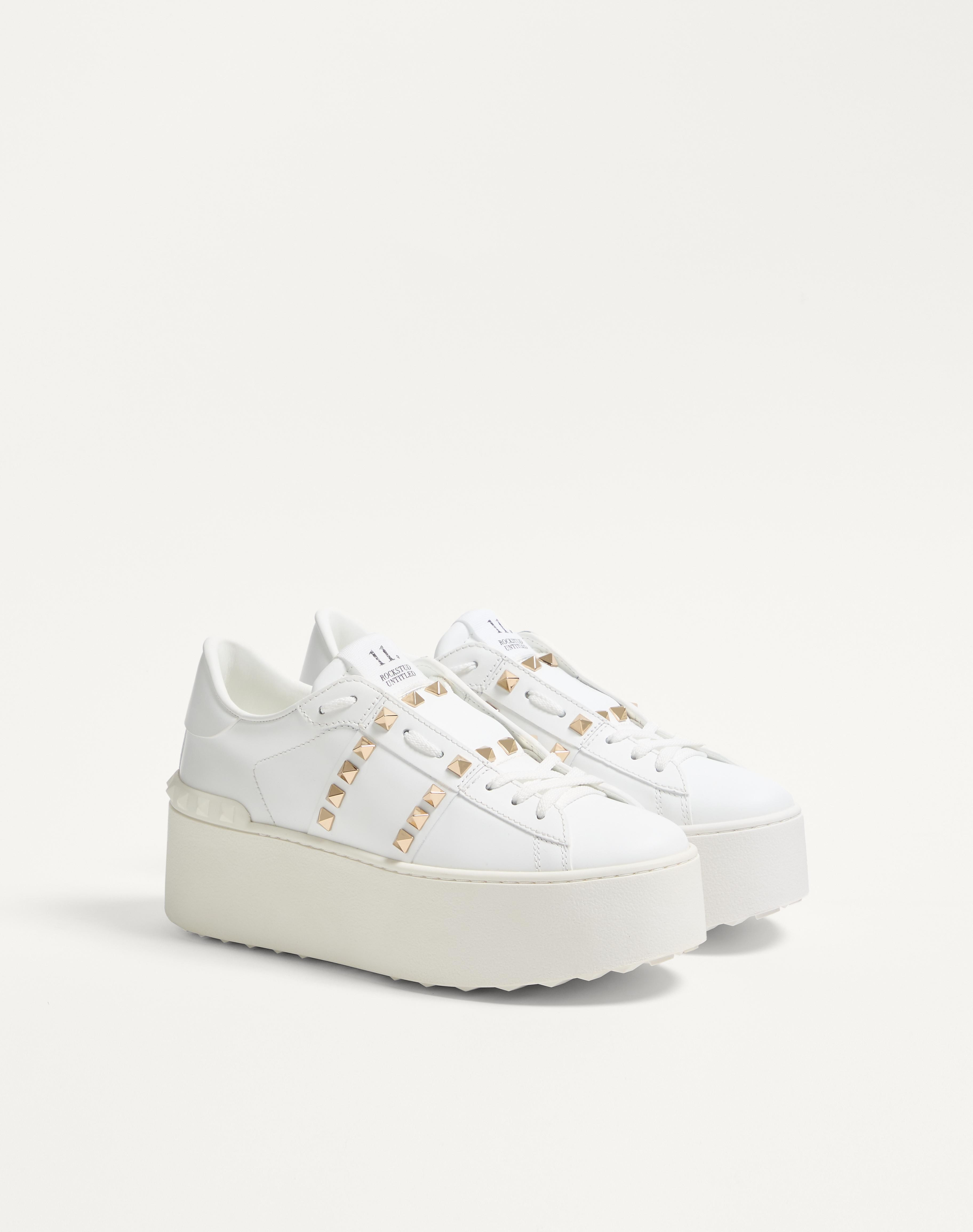 FLATFORM ROCKSTUD UNTITLED SNEAKER IN CALFSKIN - 3