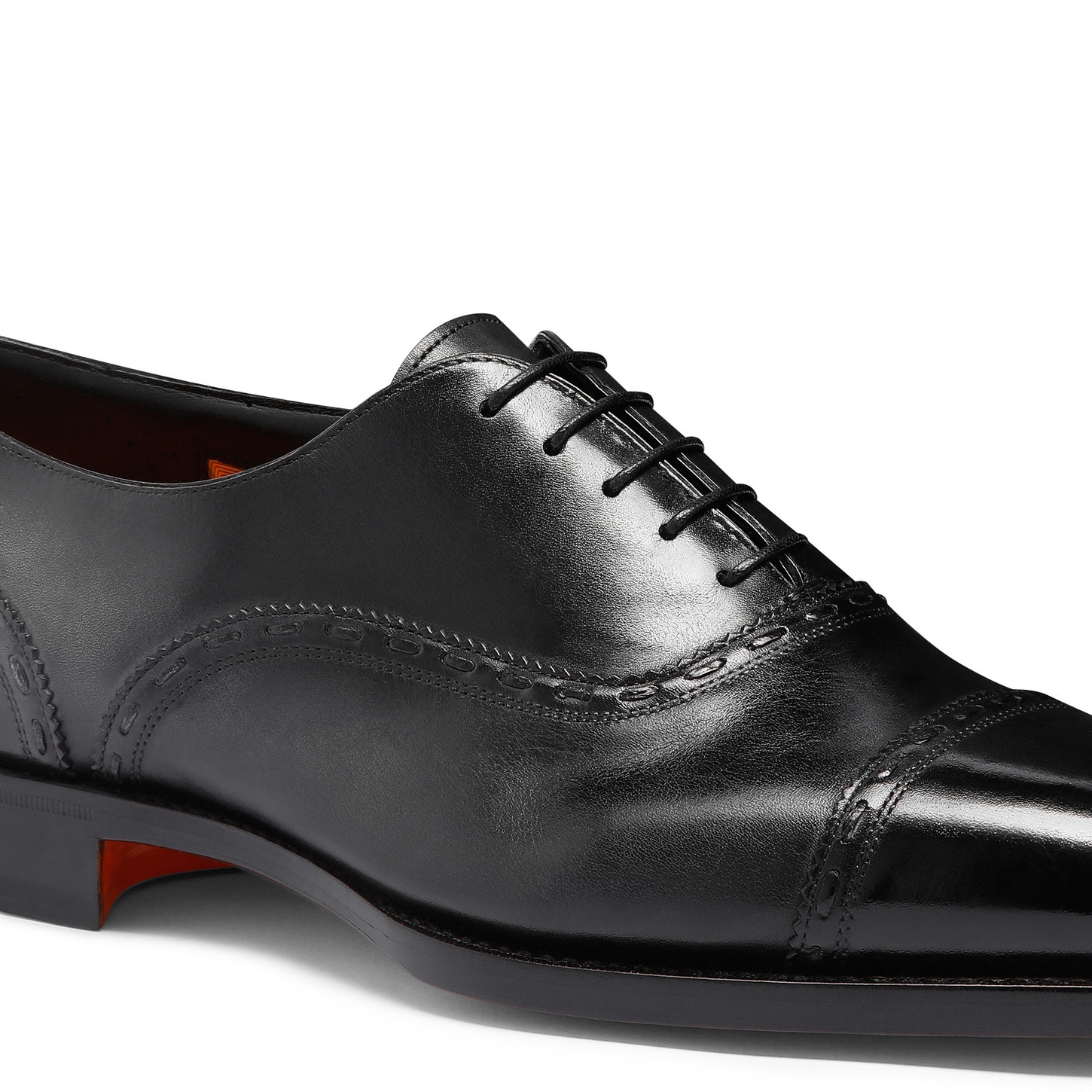 Men's black leather Oxford shoe - 6