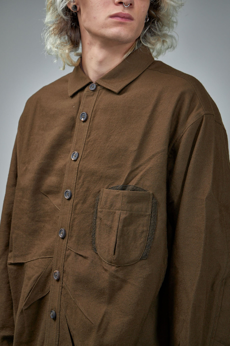 Ziggy Chen Back Pleats Shirt outlook