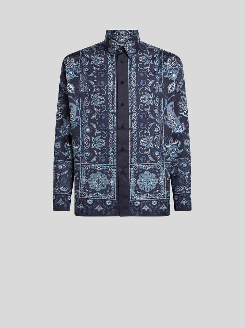 COTTON SHIRT WITH PLACED PRINT 1