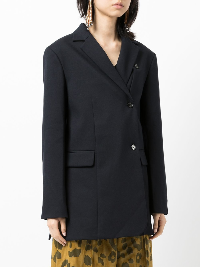 off-centre buttoned blazer 3