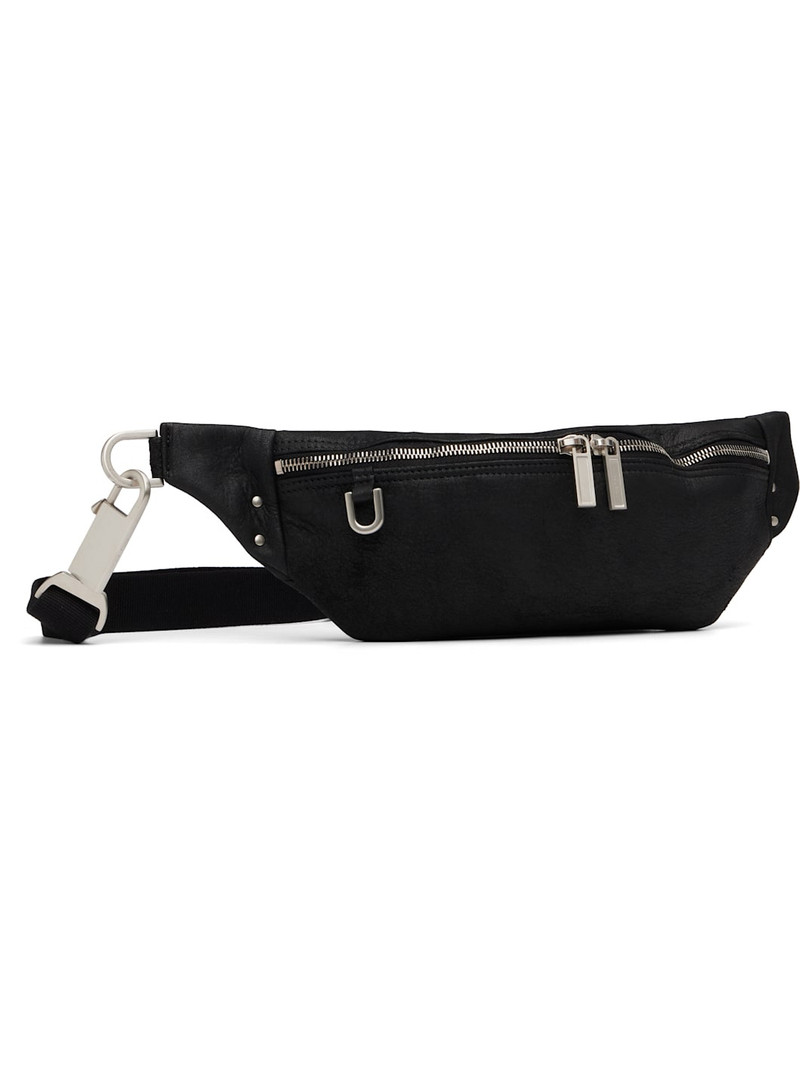 Rick Owens Black Concordians Geo Bumbag Pouch outlook