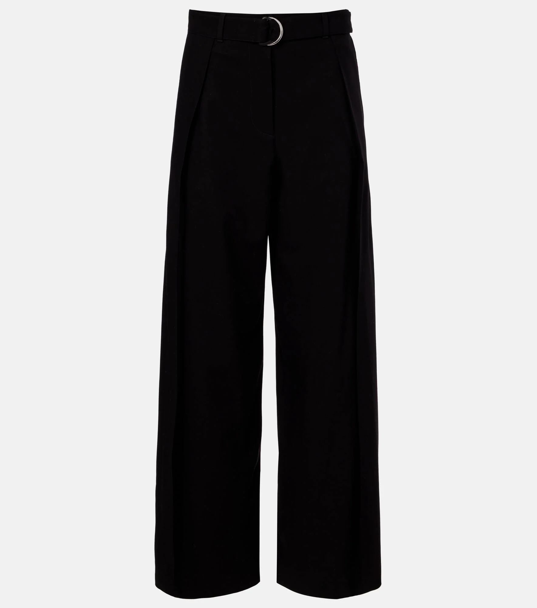 Belted wool wide-leg trousers - 1