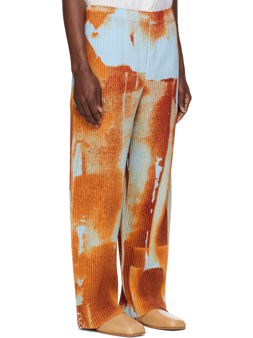 Orange & Blue Wind Walk Trousers - 2