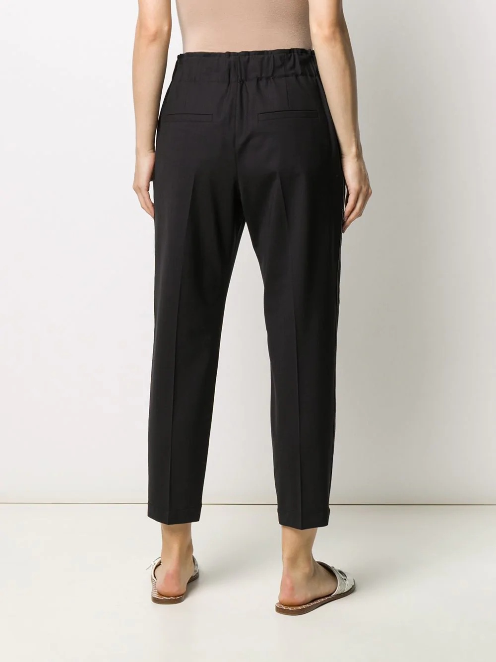 high-waisted tapered trousers - 4