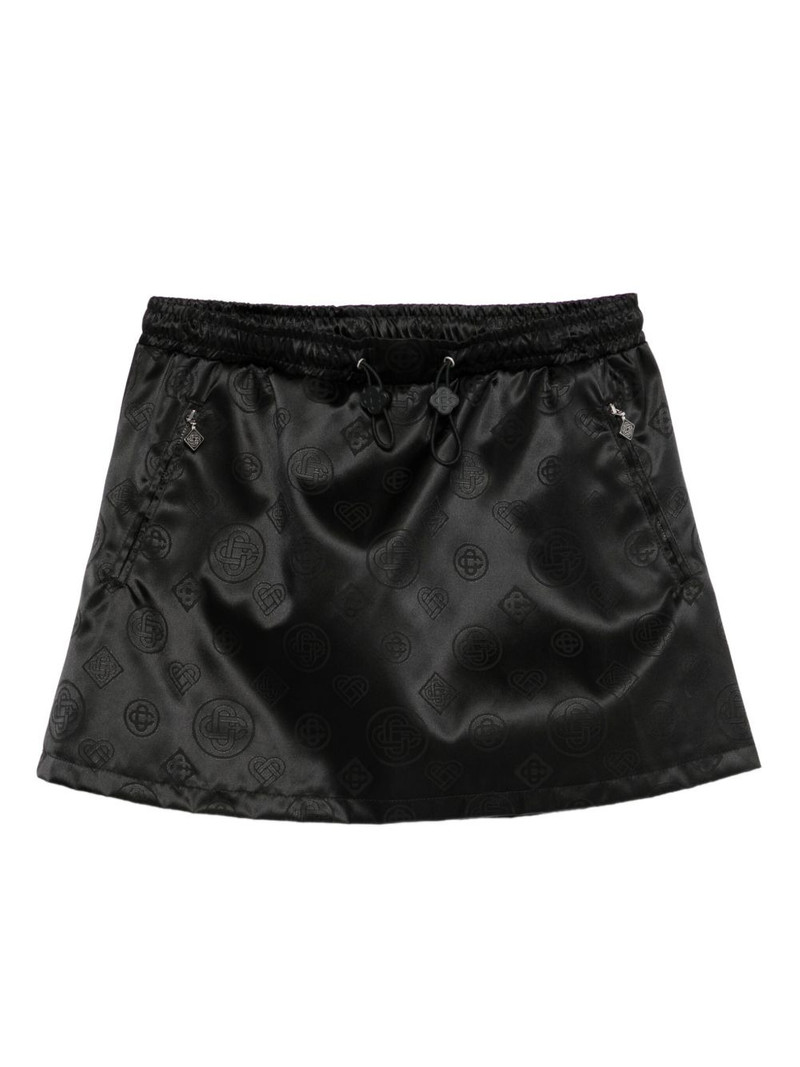drawstring patterned mini skirt 1