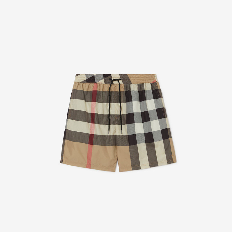 Check Drawcord Swim Shorts - 1