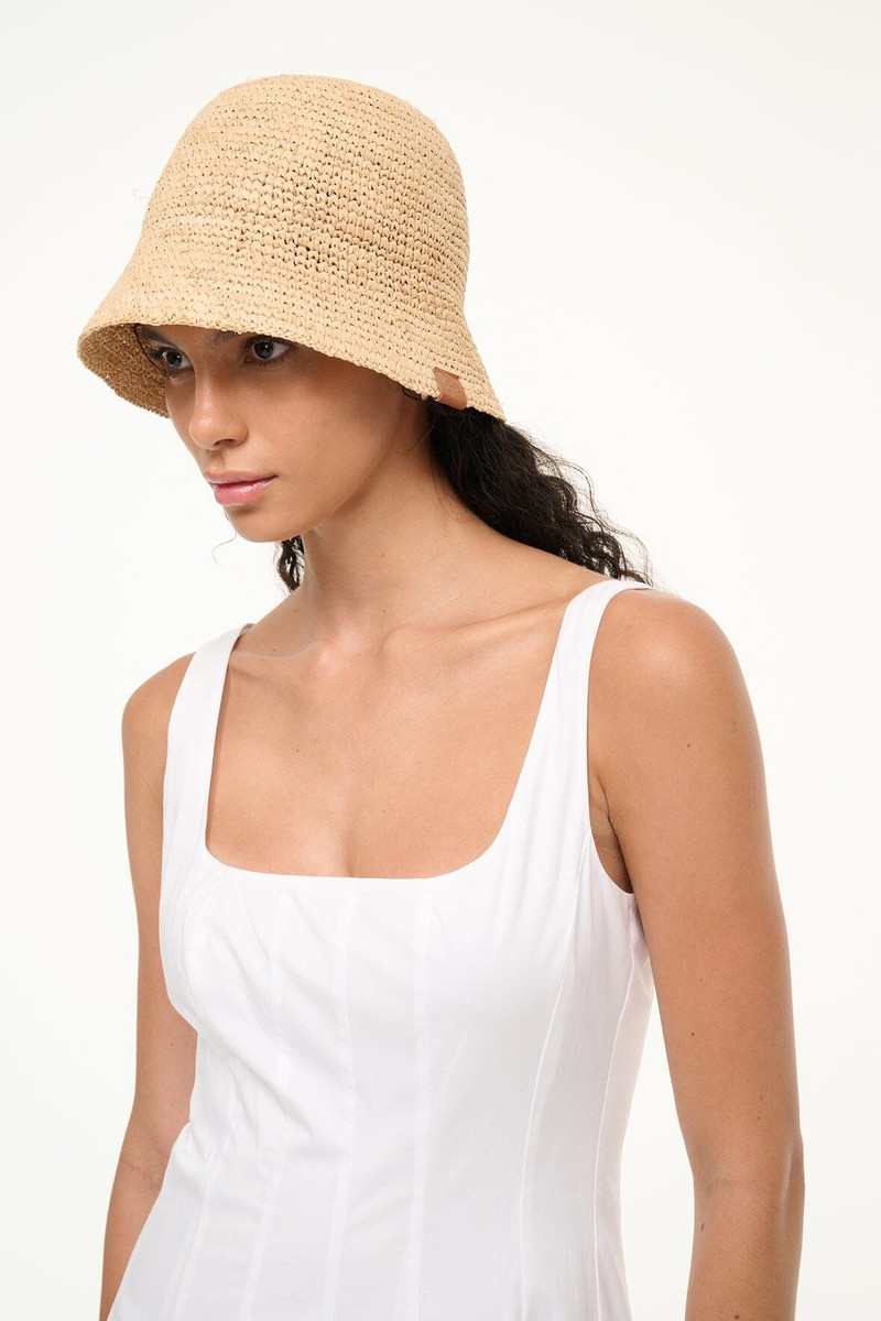 STAUD ST. REGIS MEYERS CROCHET HAT NATURAL TAN 1
