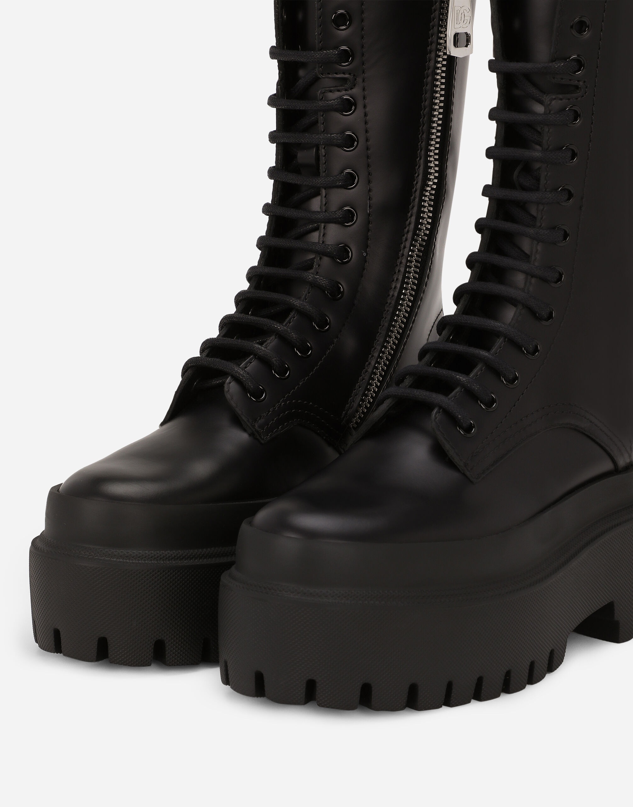 Calfskin combat boots - 4