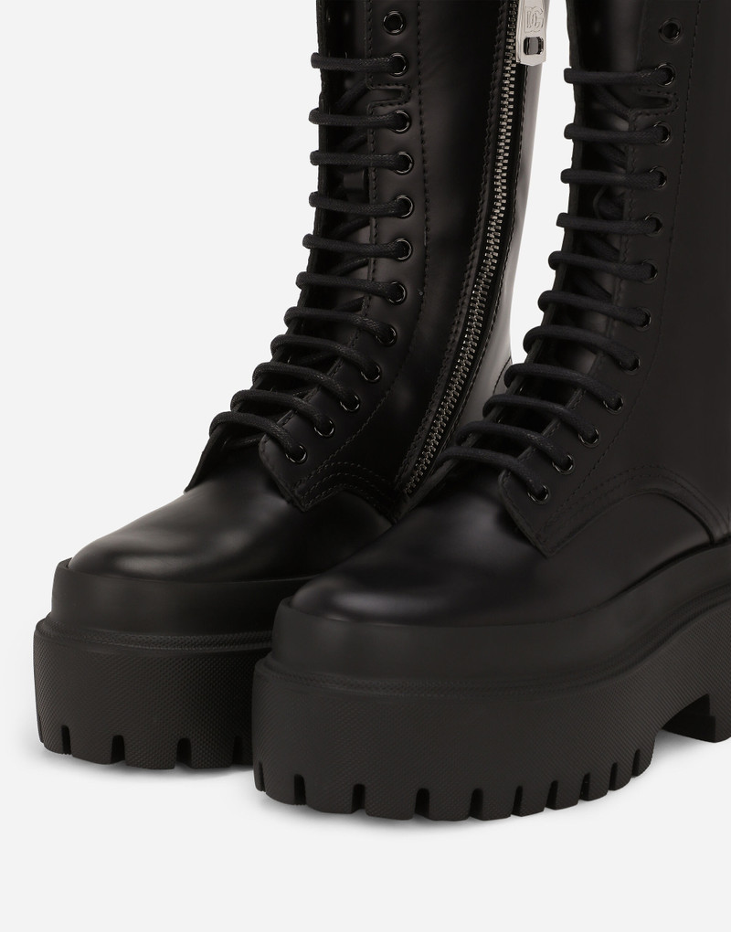 Calfskin combat boots 4