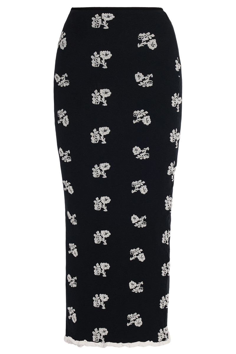 Floral Jacquard Midi Skirt 1