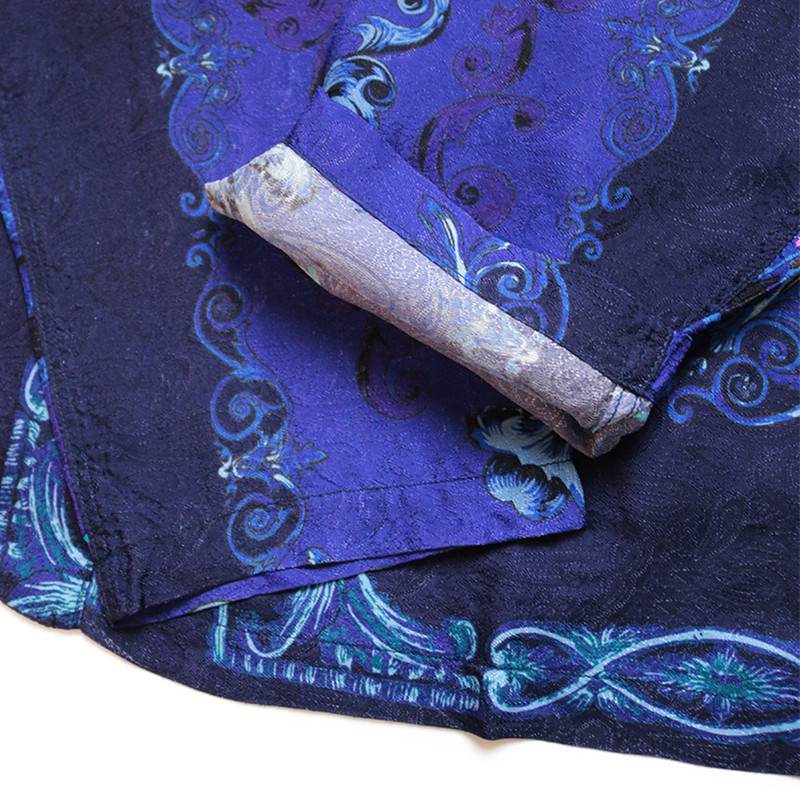 RAYON VIRGIN MARY KIMONO SHIRT - PURPLE 7