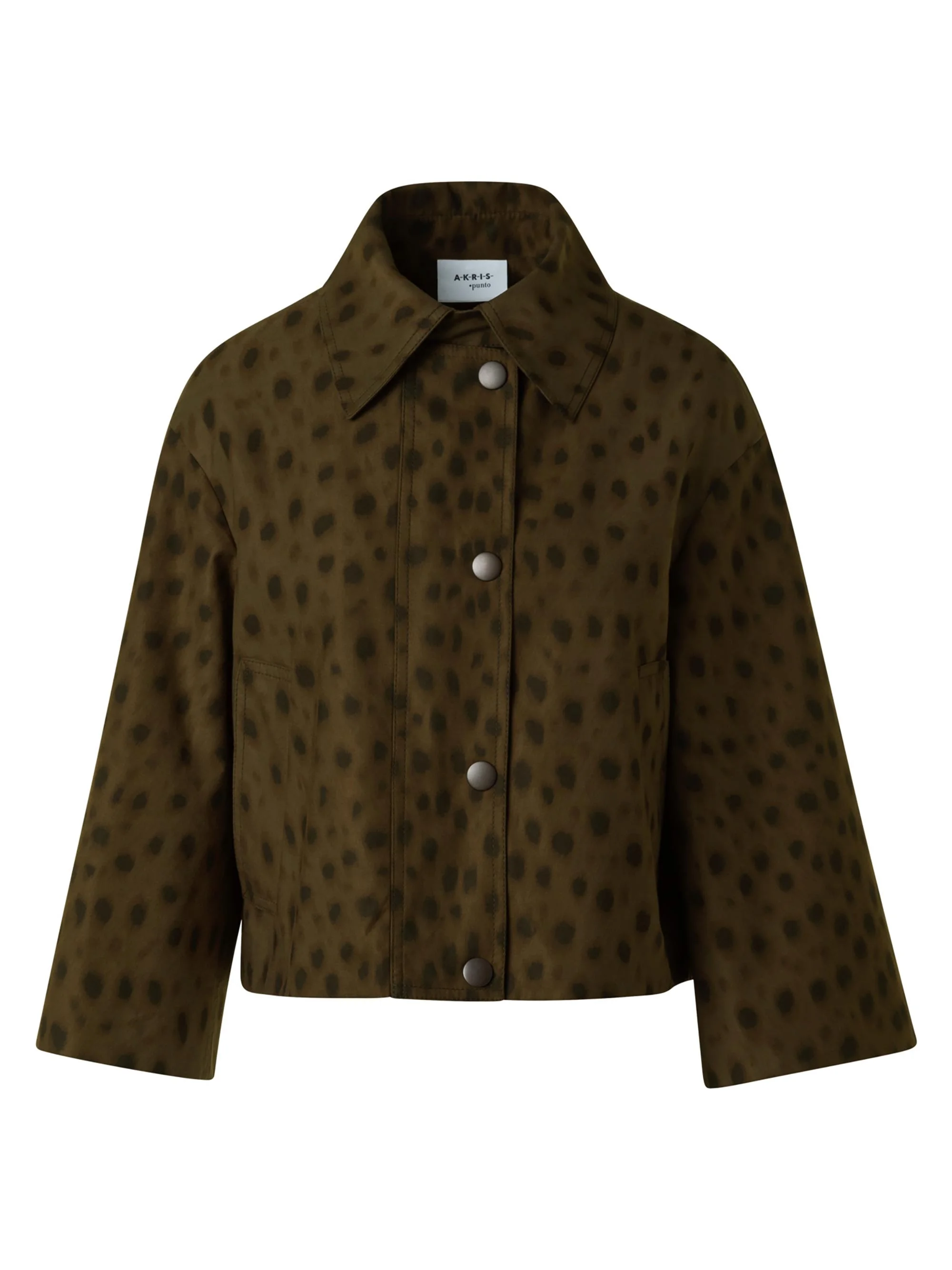 Women's Cheetah Print Parka Jacket - Hazel Bark - 1
