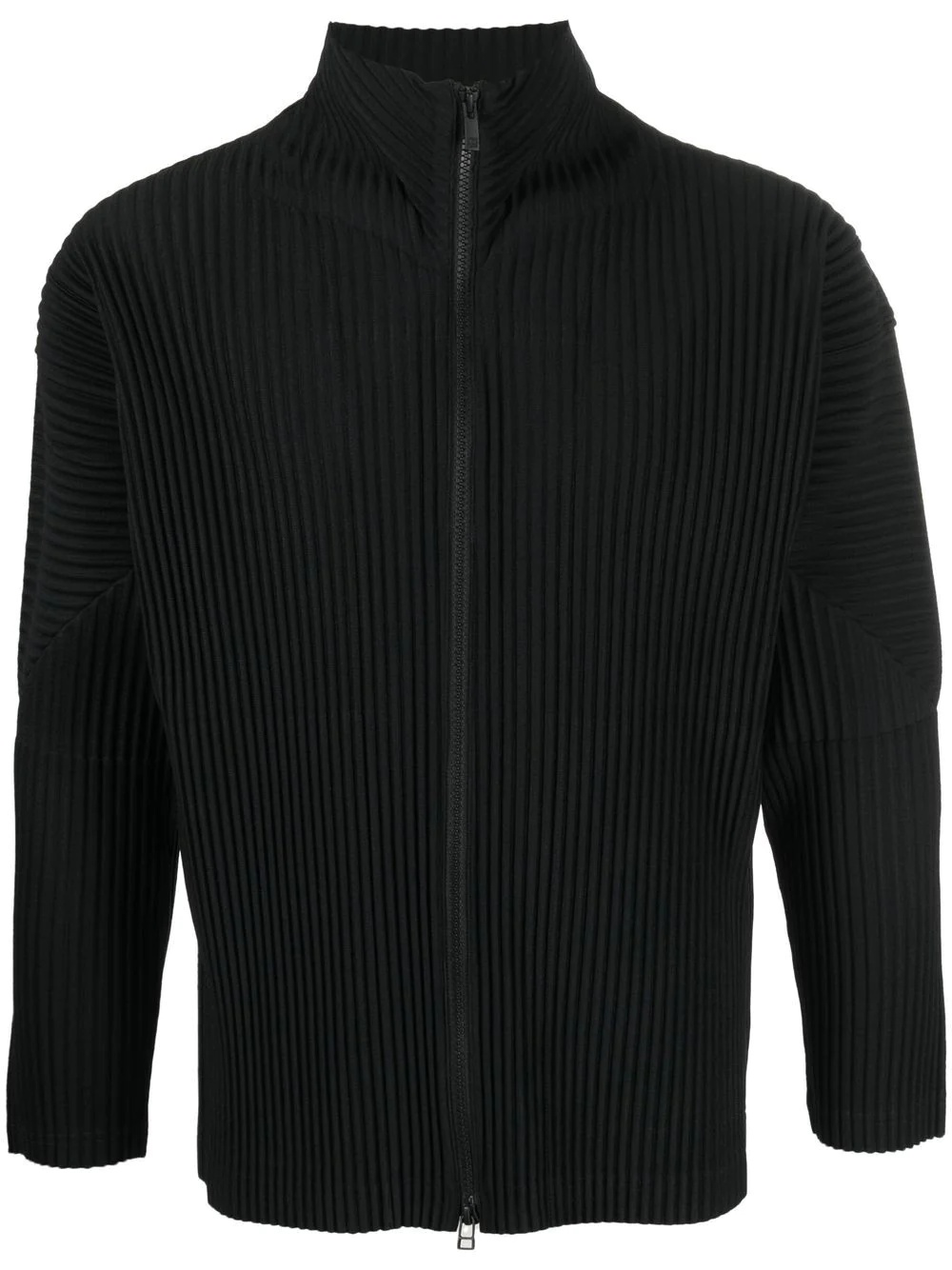 pleated zip-up jacket - 1