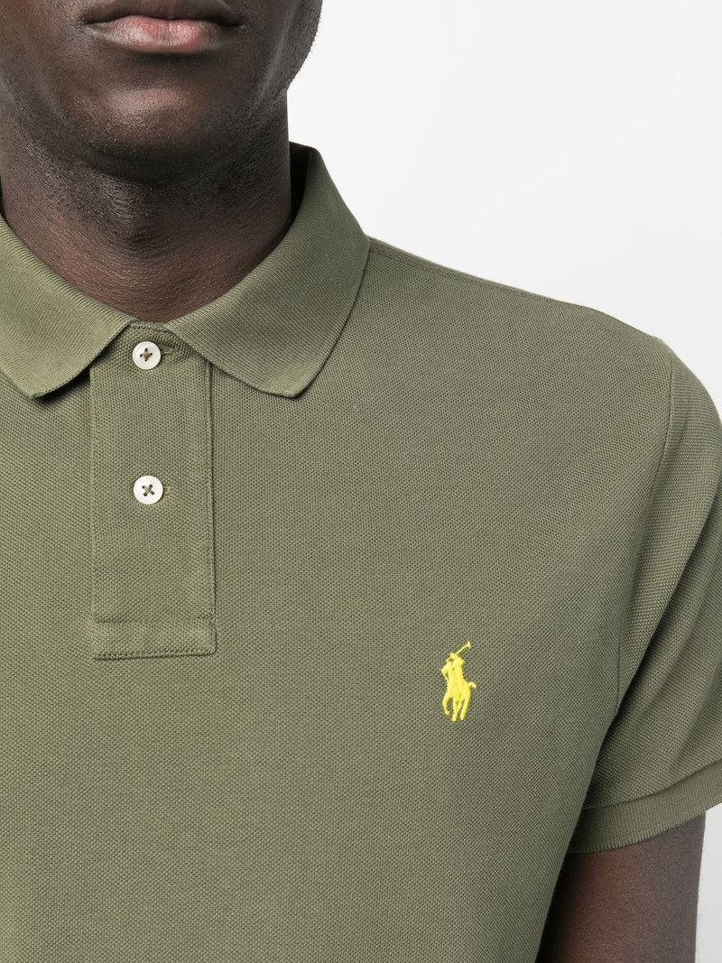 embroidered-logo detail polo shirt 5