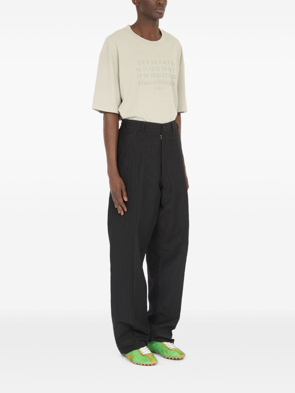 pinstripe-pattern trousers - 3