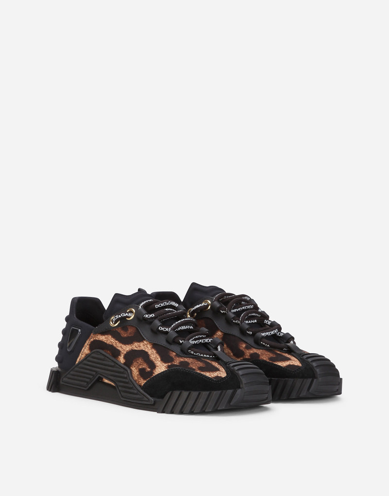 Leopard-print cotton NS1 slip-on sneakers 2