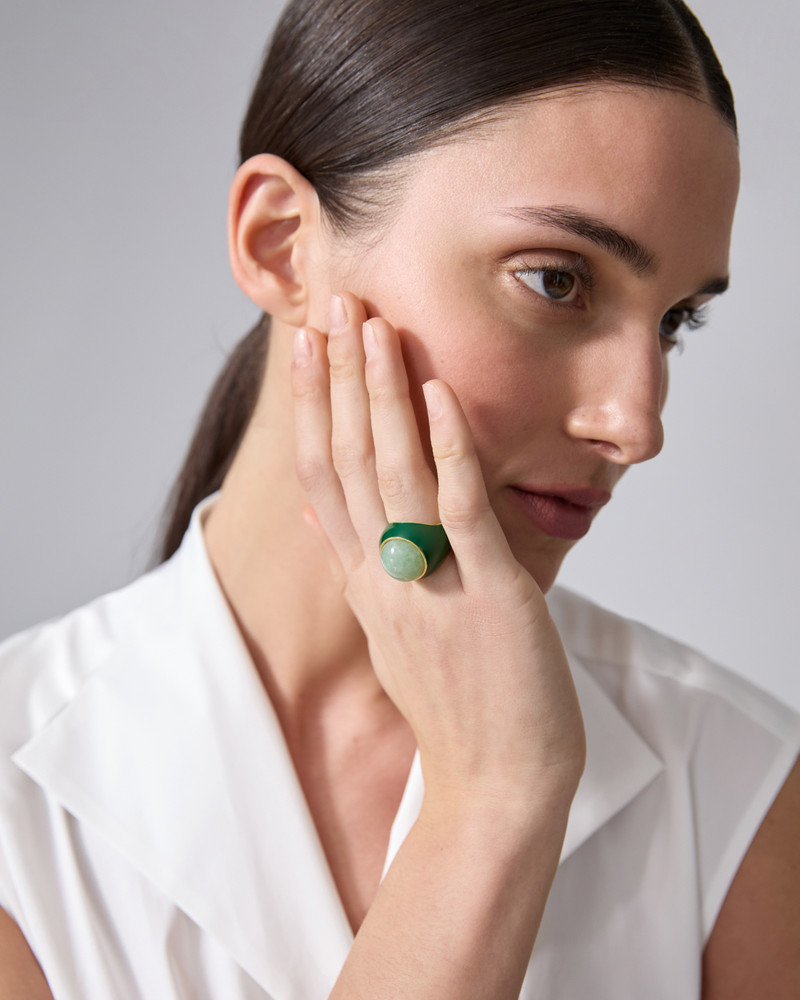 CAROLINA HERRERA Carolina Herrera x Olympia Babylonia Cabochon Ring outlook