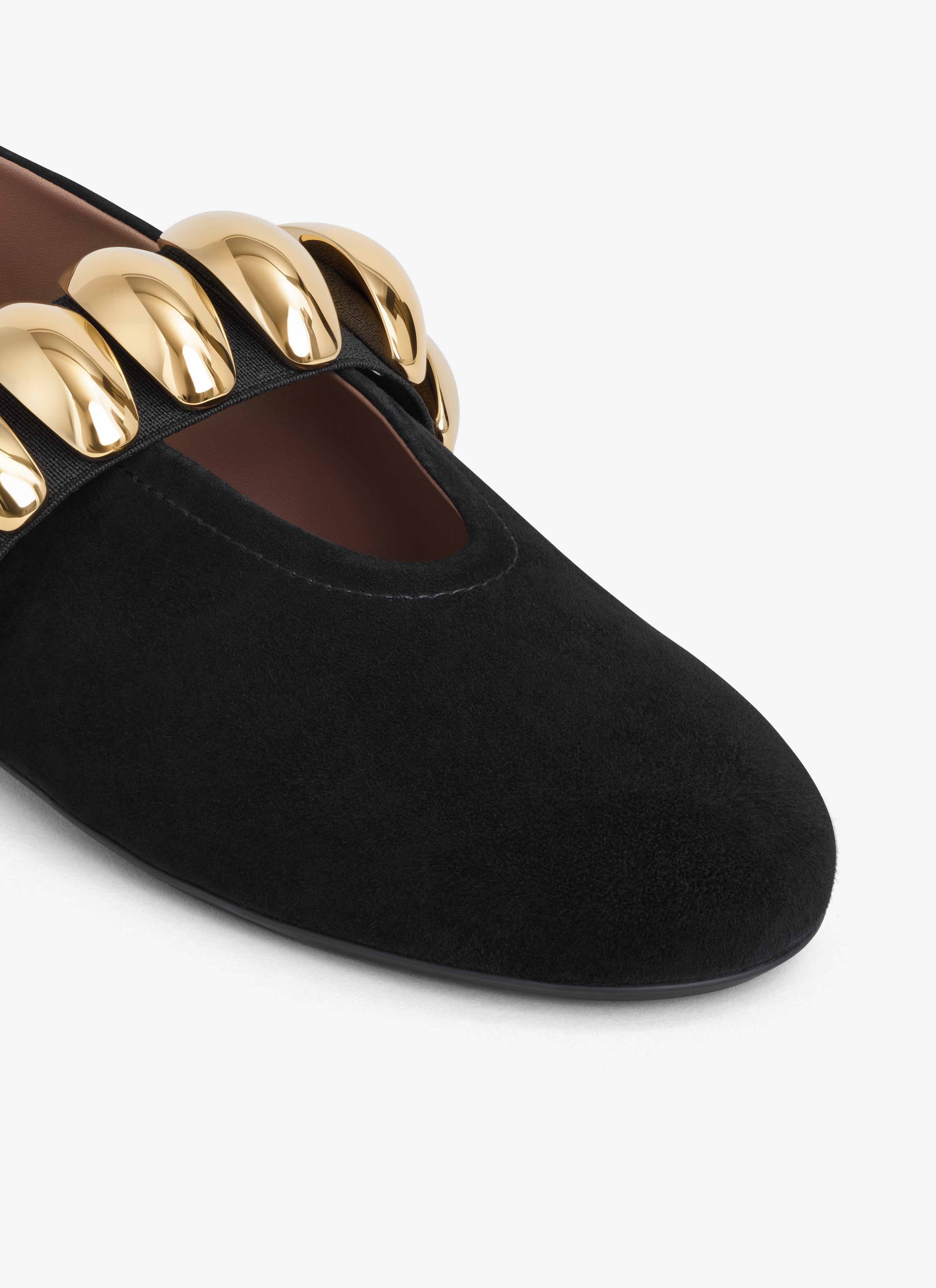 JEWEL BALLET FLATS IN SUEDE - 4