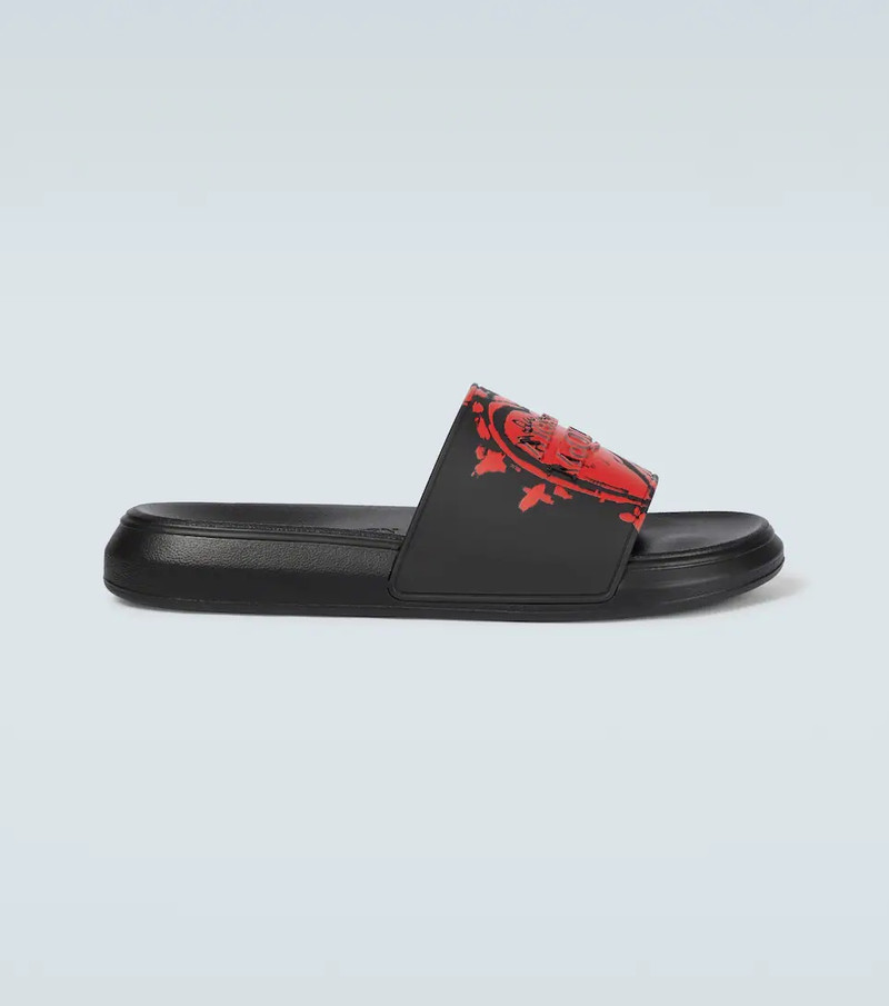 Heart printed logo slides - 1