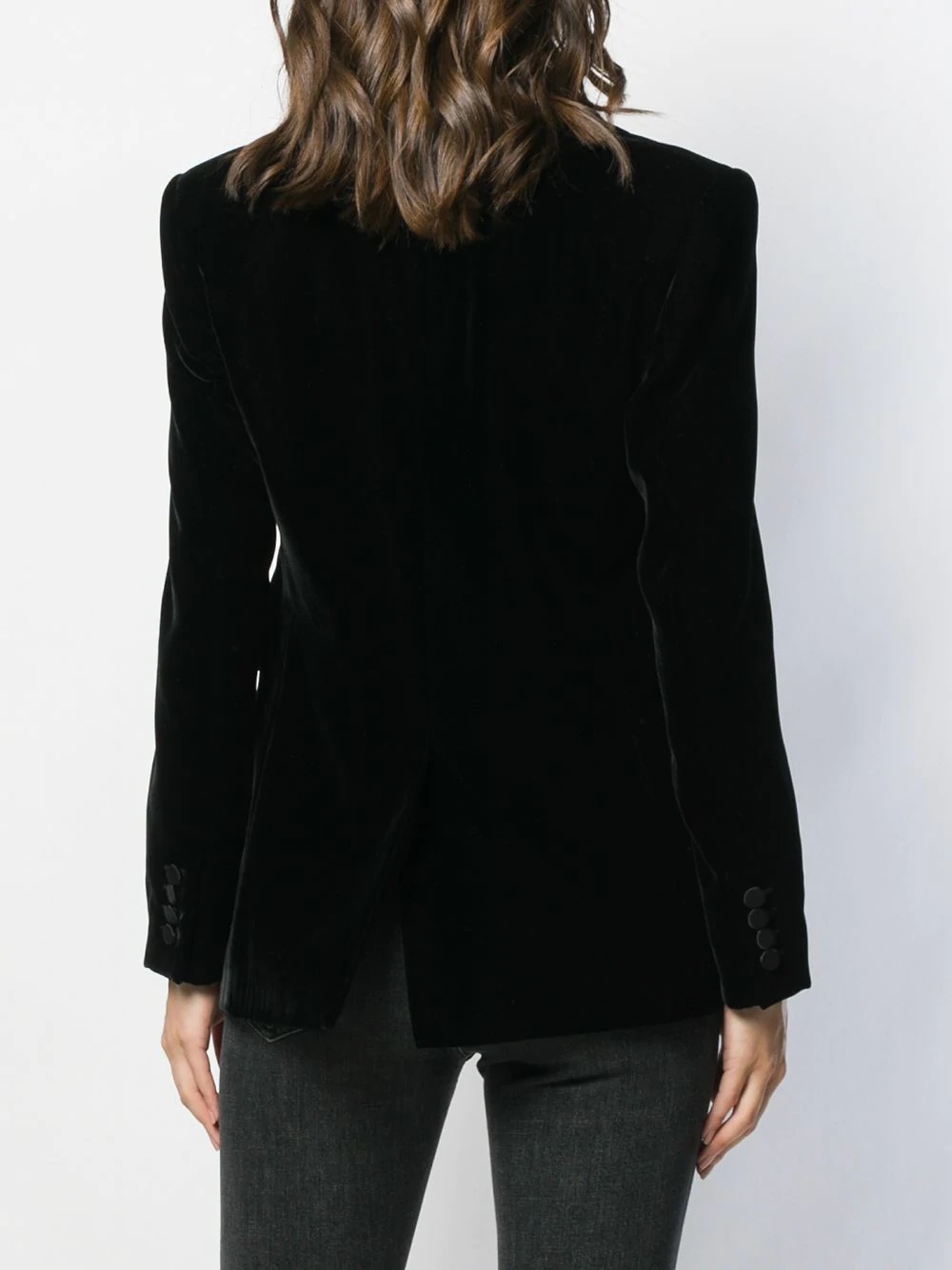 velvet tailored blazer - 4