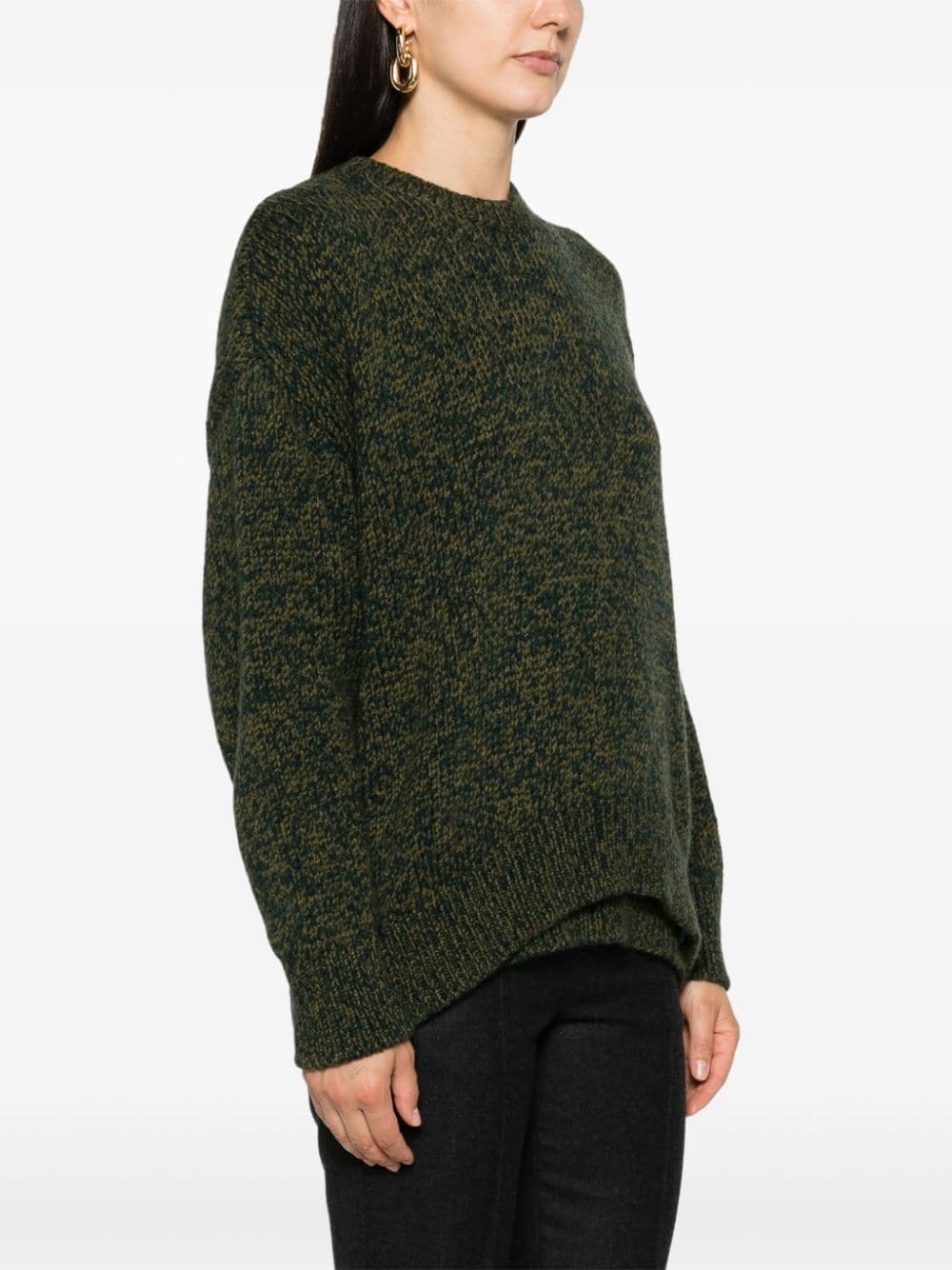multi-panel design wool-blend jumper - 3