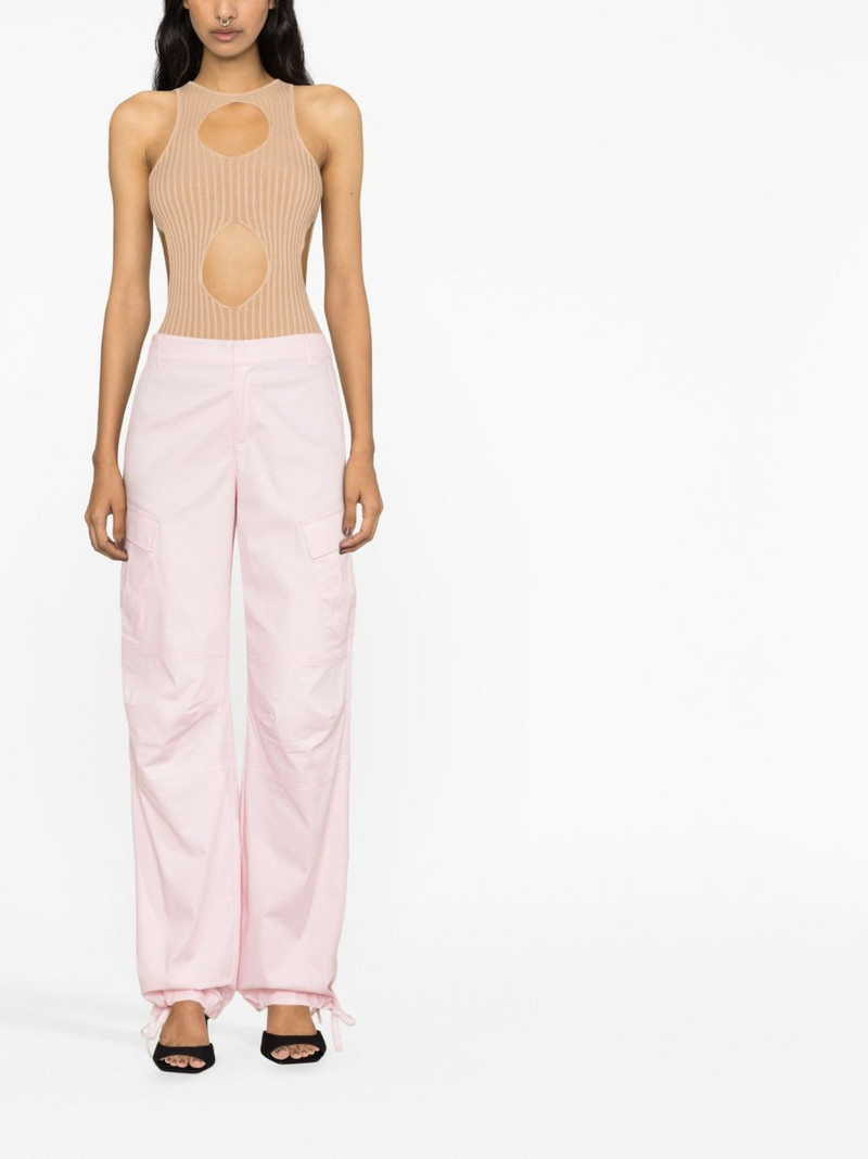 ANDREĀDAMO cut out-detail ribbed-knit top outlook