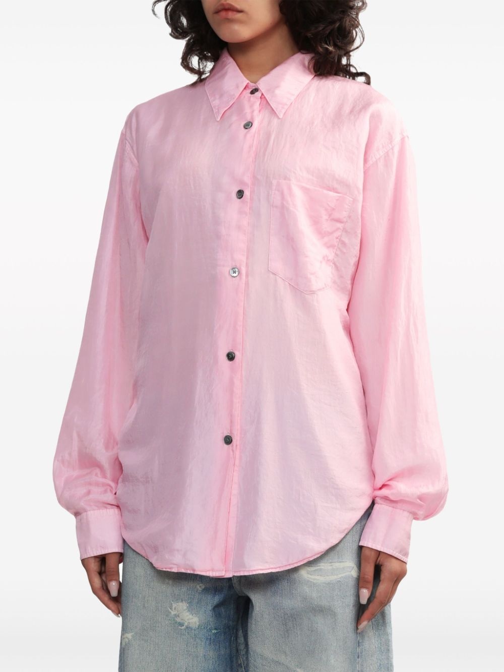 Apron cotton-silk shirt - 3