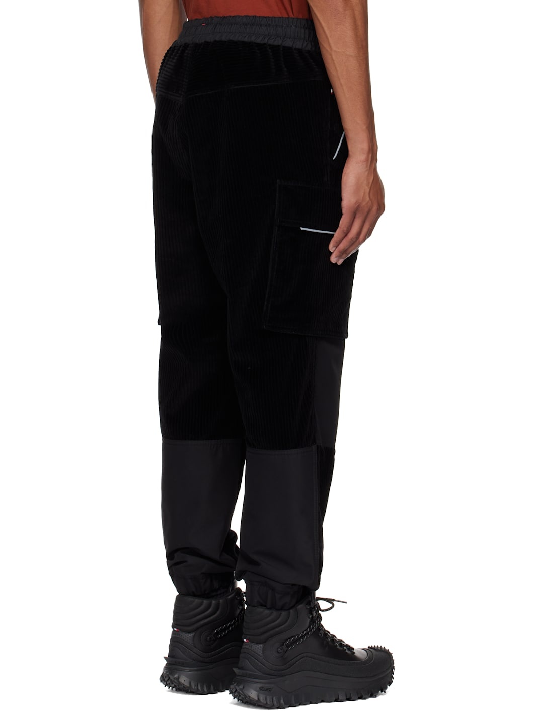 Black Corduroy Cargo Pants - 3