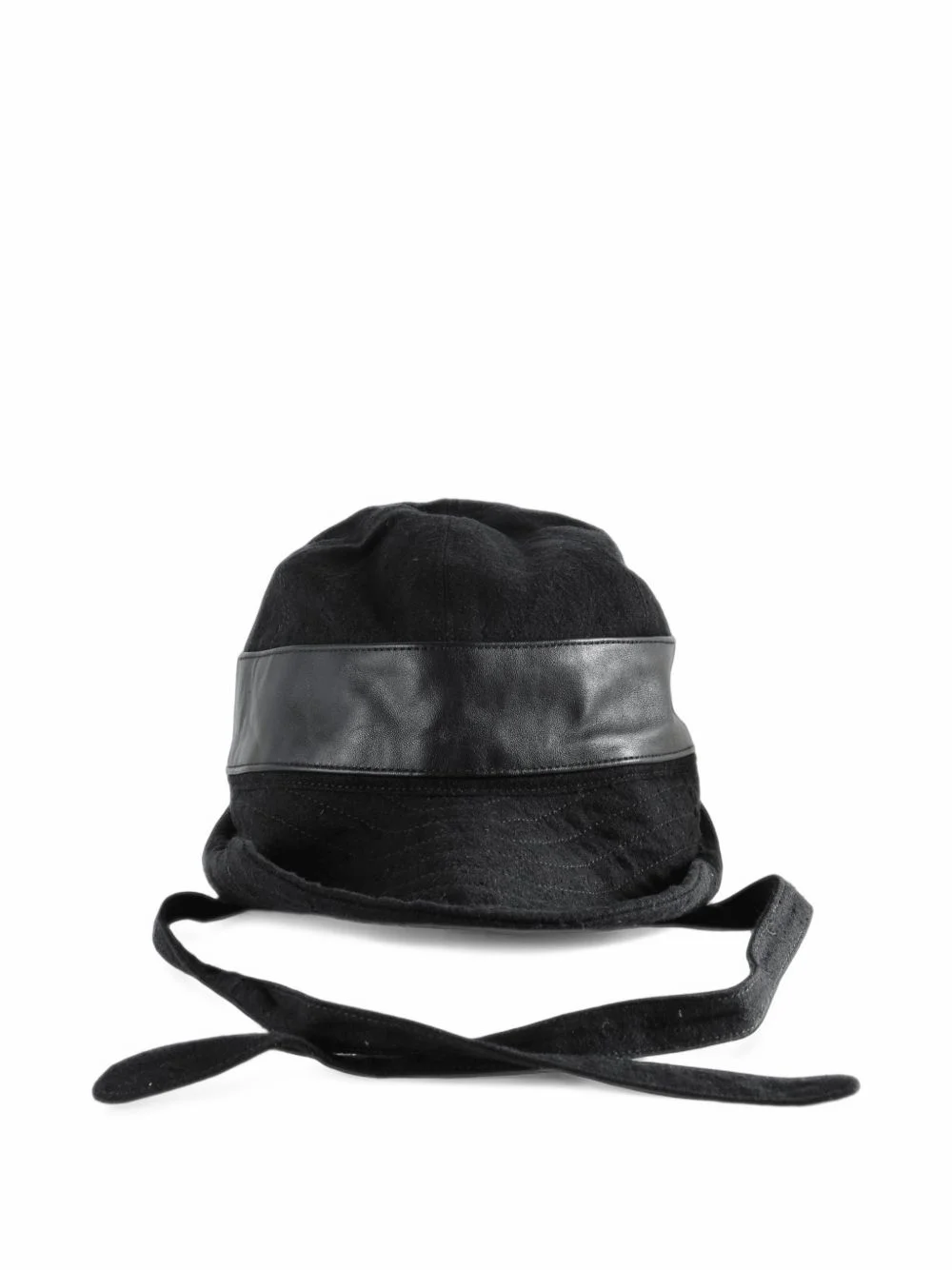 Hybrid leather-trim bucket hat - 1