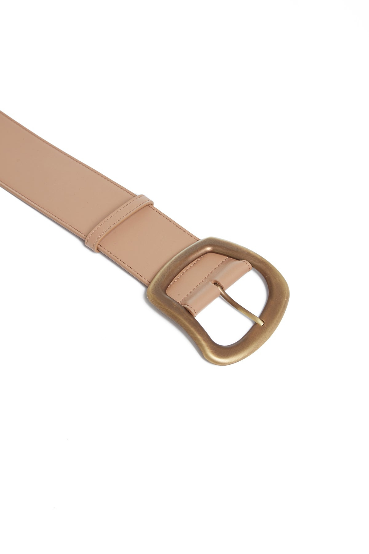 Large Simone Waist Belt in Nude Leather - 3