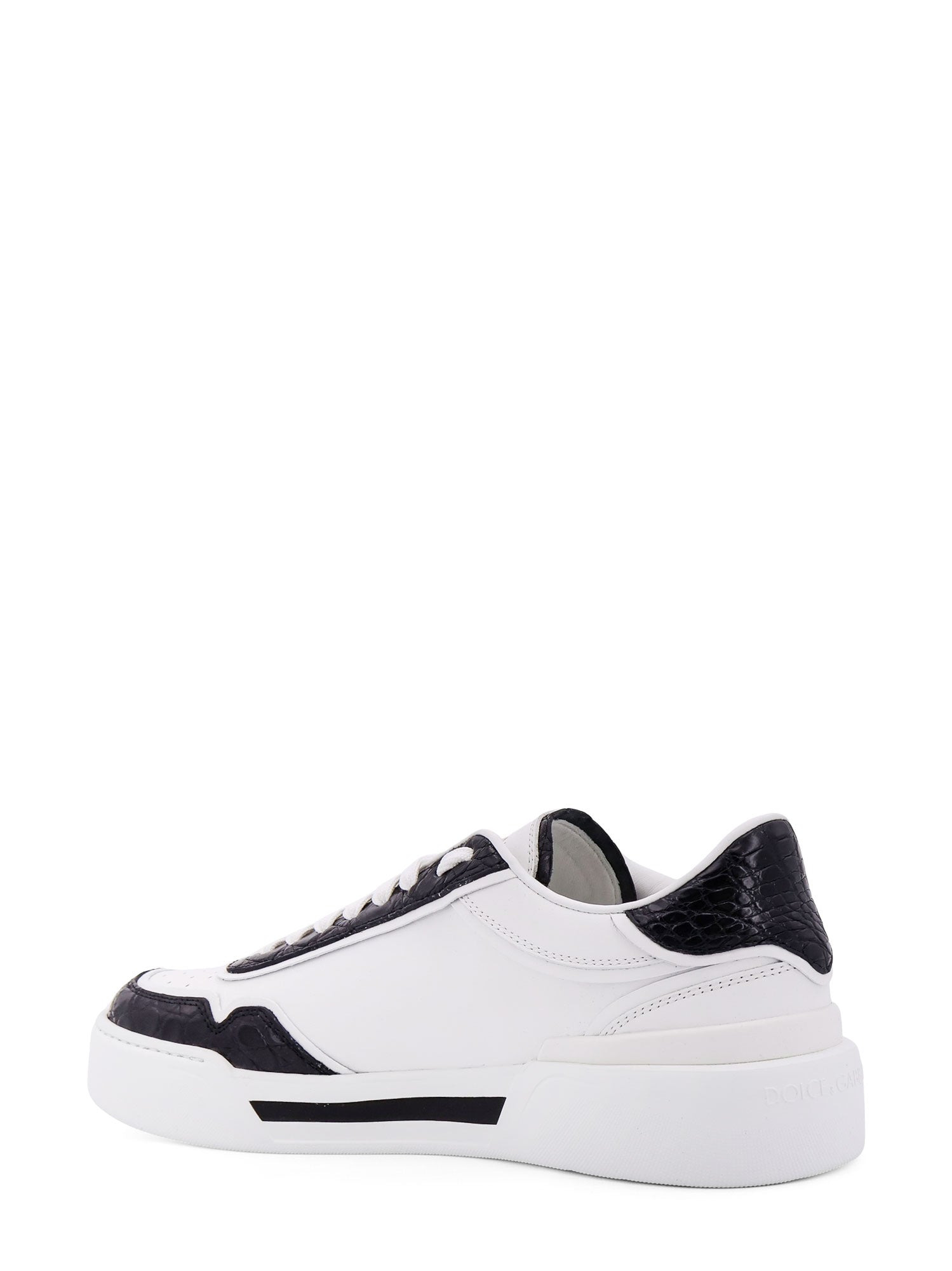 New Roma Leather Sneakers With Crocodile Details - 3