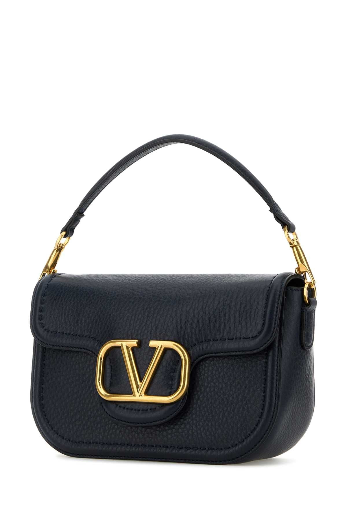 Valentino Garavani Women Midnight Blue Leather Alltime Shoulder Bag - 2