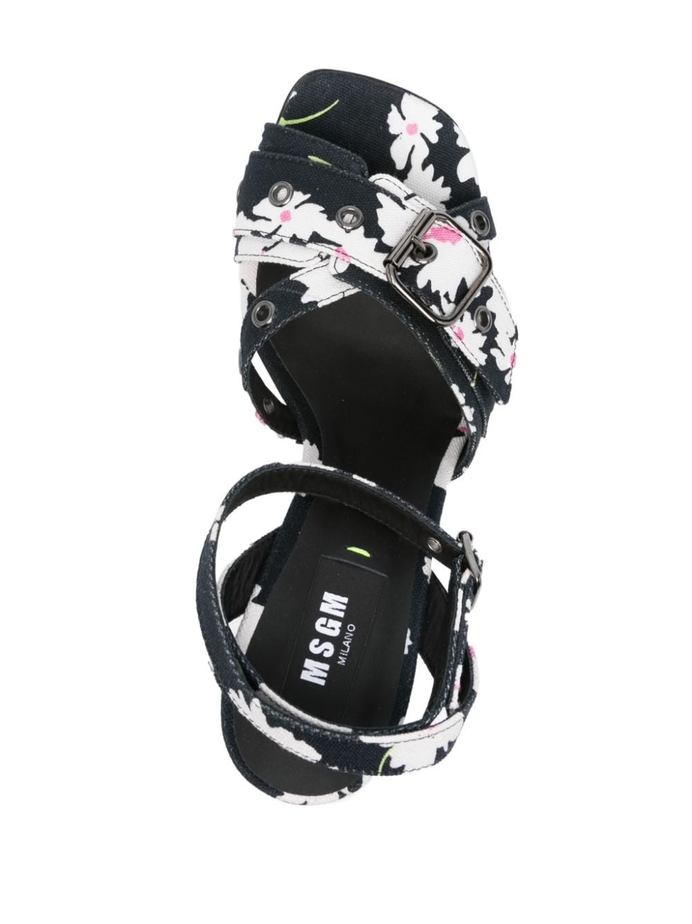 105mm floral-print sandals - 4