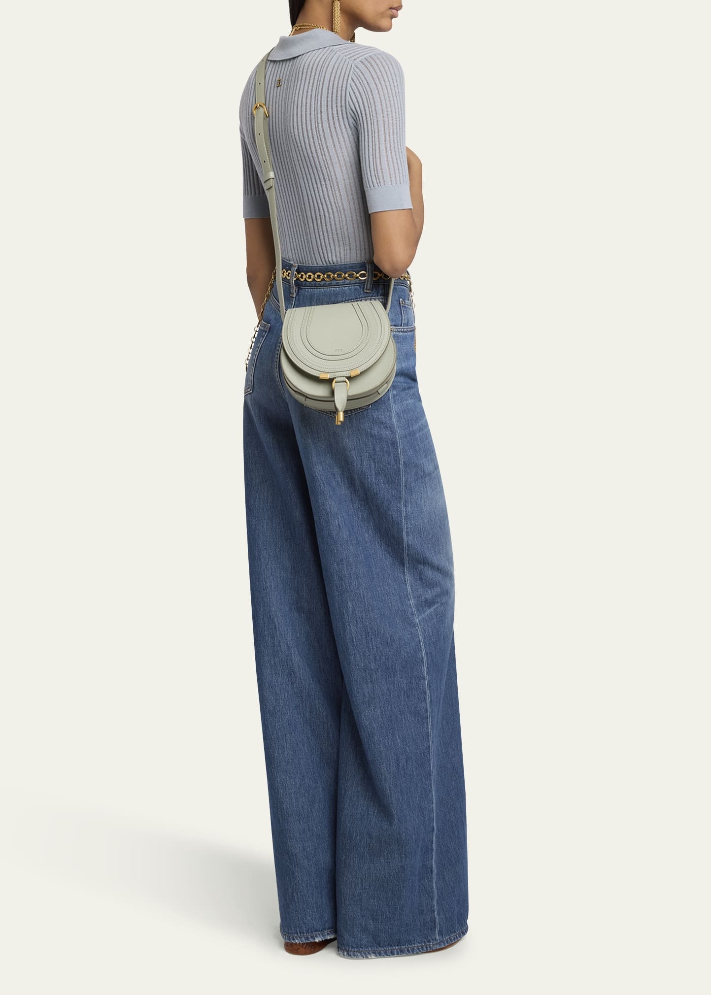 Marcie Small Crossbody Bag in Grained Calfskin - 5