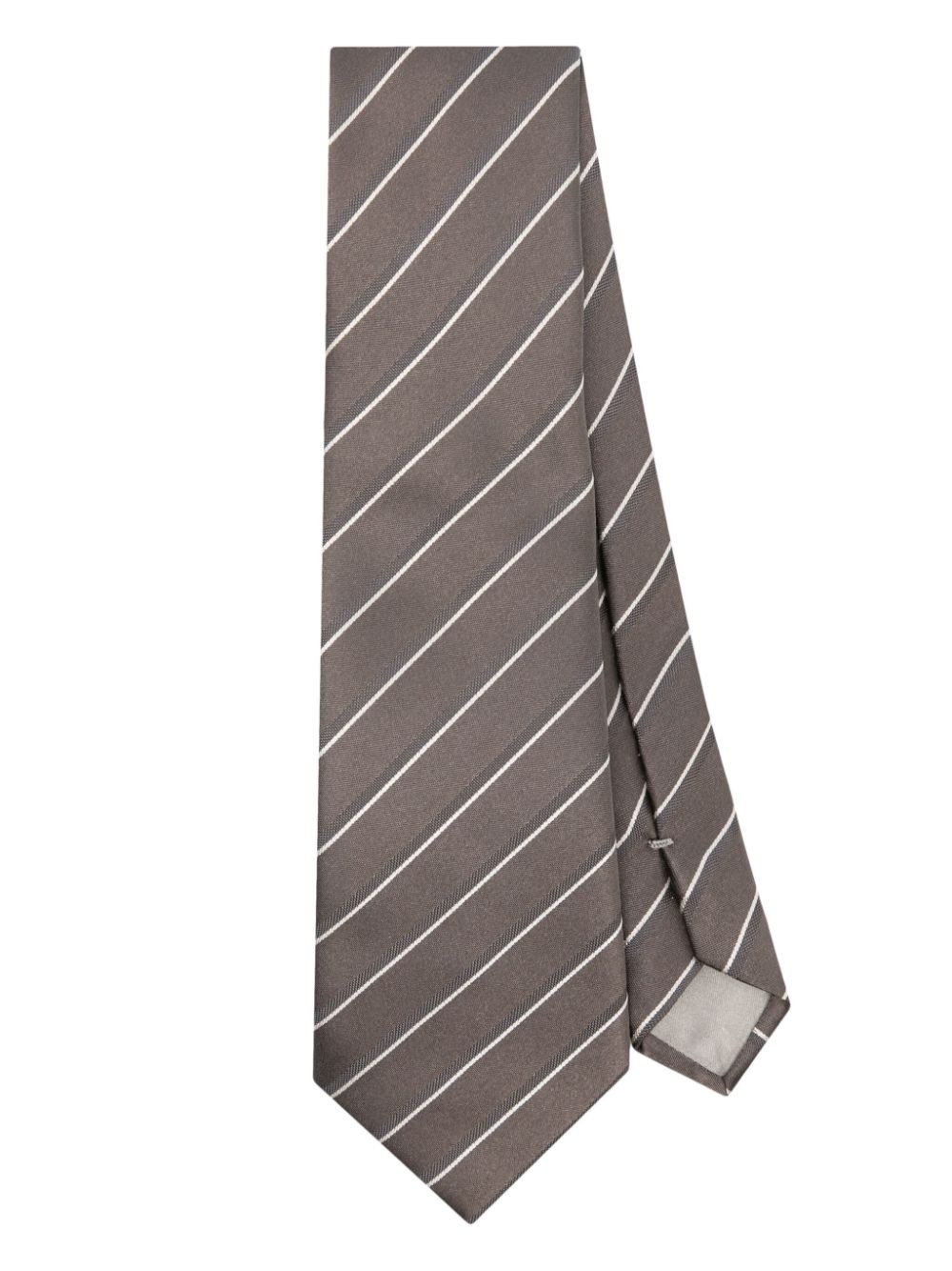 striped silk tie - 1