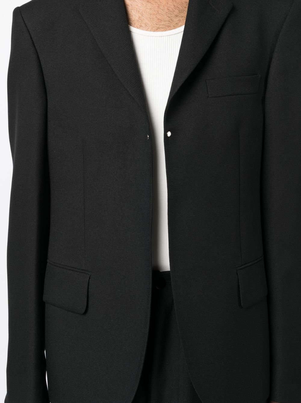 buttonless long-sleeved blazer - 5