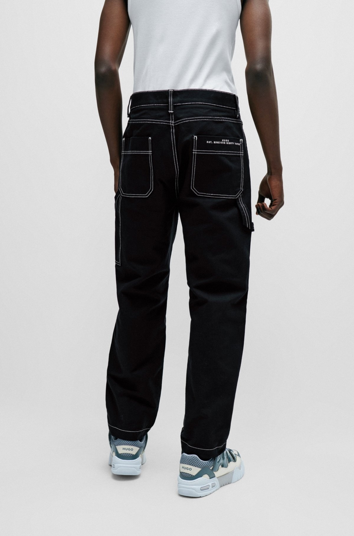 REGULAR-FIT TROUSERS IN HEAVYWEIGHT COTTON - 4