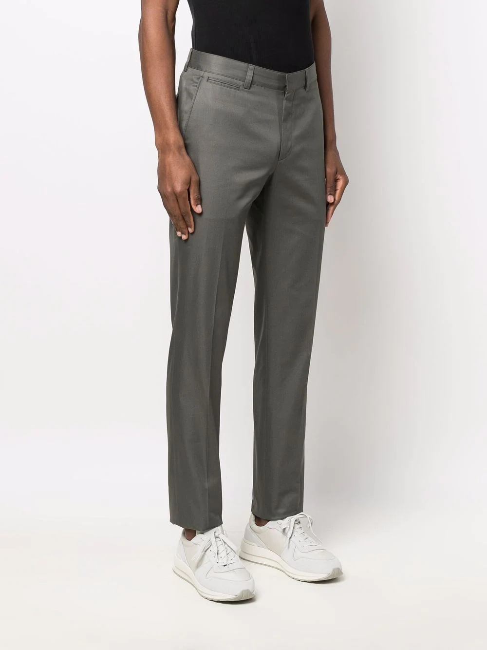 slim-cut tailored trousers - 3