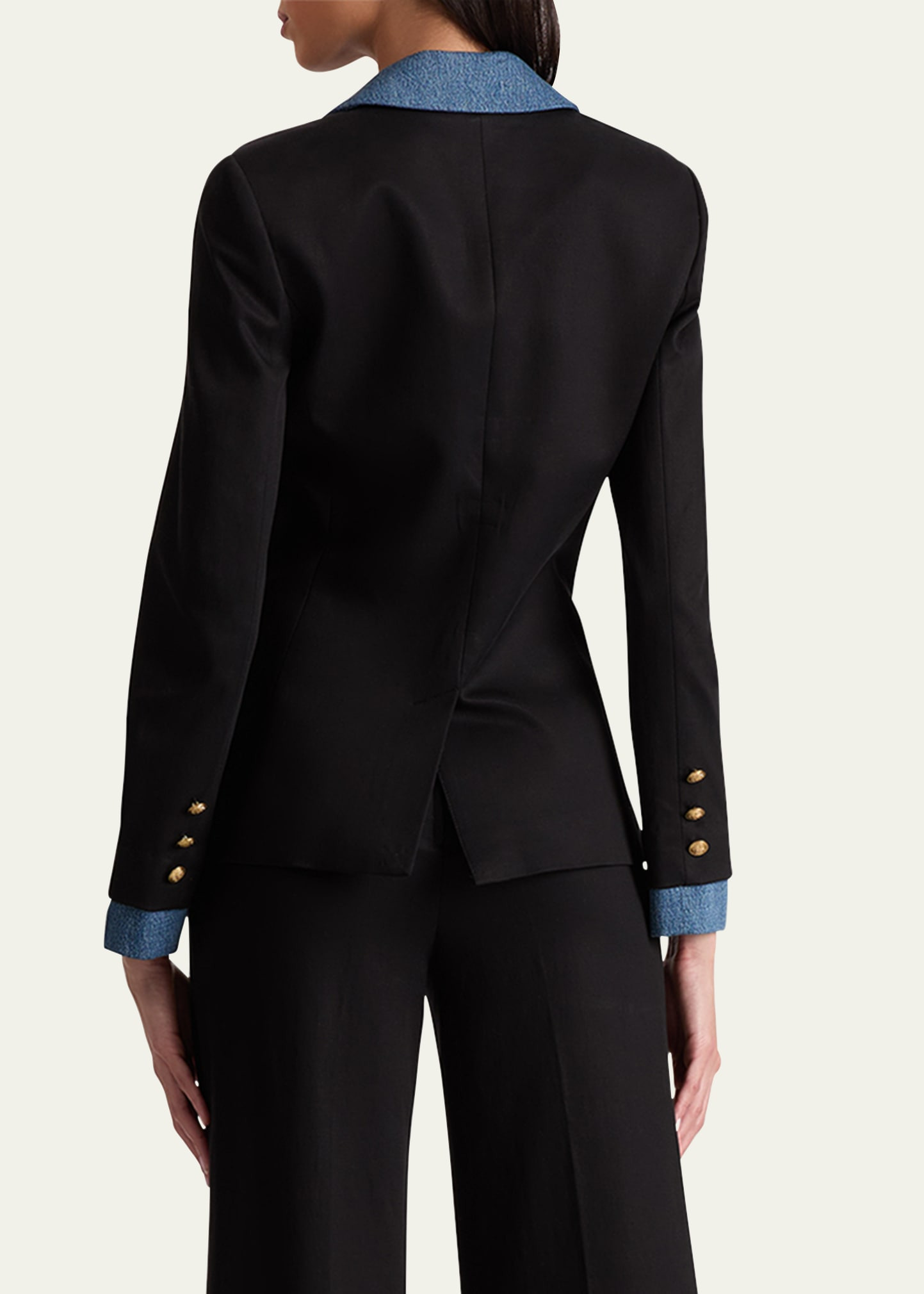 Mya Denim-Trim Blazer - 3